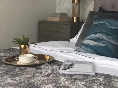 Luxurious bedroom with elegant decor and stylish bedding