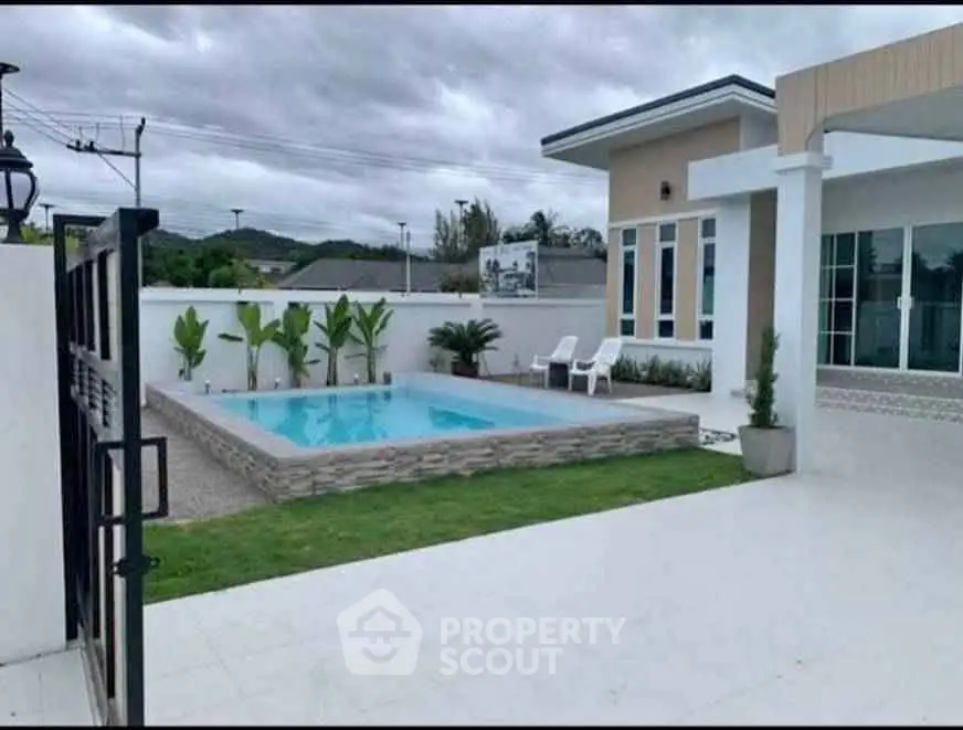 Modern villa with private pool and spacious outdoor area, perfect for luxury living.