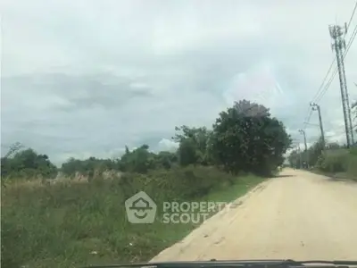 Scenic rural road with lush greenery and open sky, ideal for countryside living.
