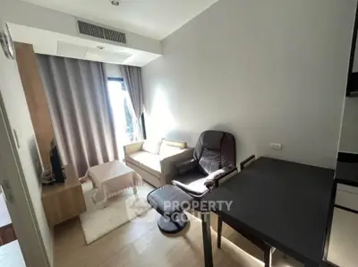 Cozy living room with modern furniture and natural light