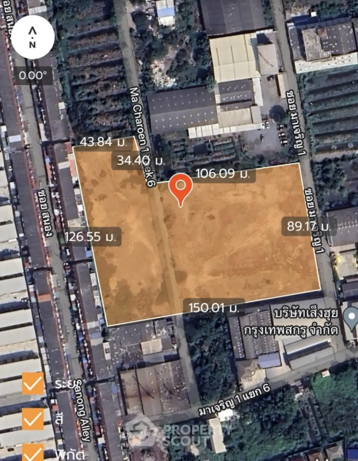 Prime real estate land plot with precise measurements and strategic location