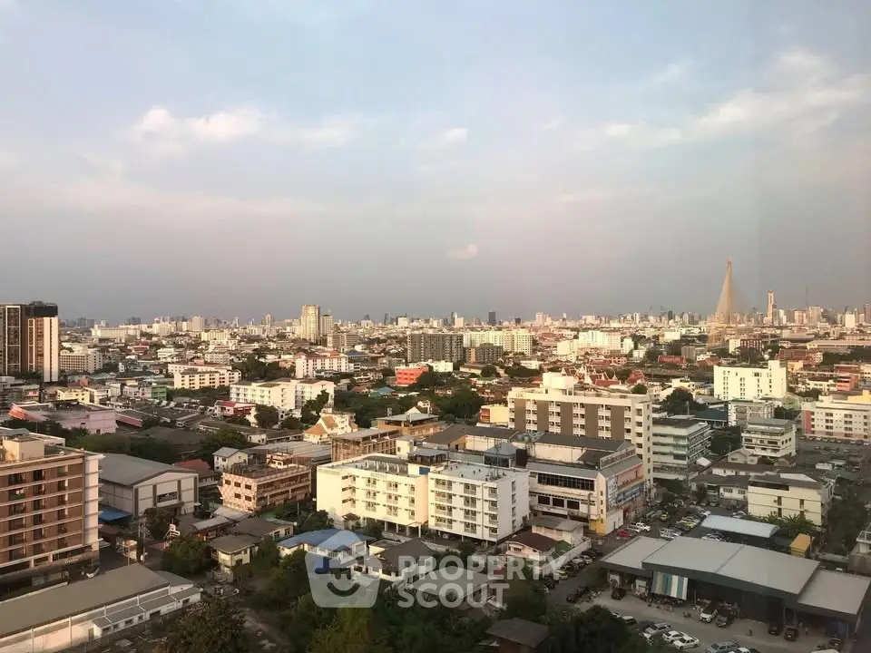 Stunning cityscape view showcasing urban skyline and architecture under a clear sky.