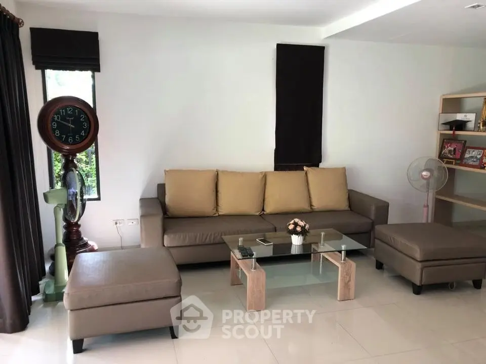 Modern living room with stylish furniture and elegant decor