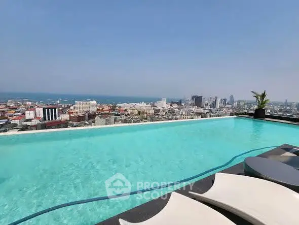 Stunning rooftop pool with panoramic city and ocean views