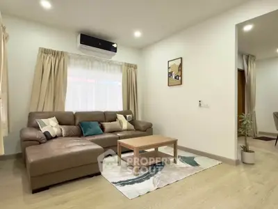 Modern living room with stylish decor and comfortable seating