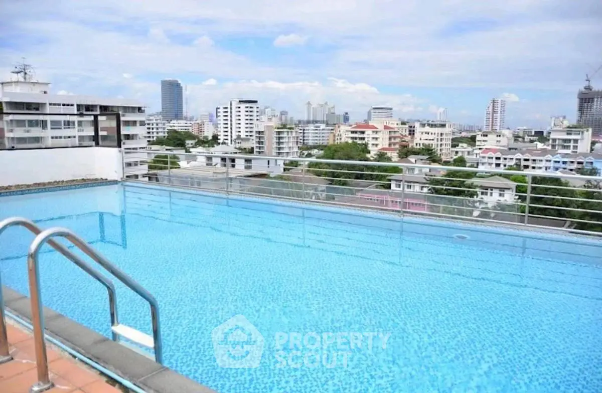 Stunning rooftop pool with panoramic city views, perfect for relaxation and leisure in urban living.