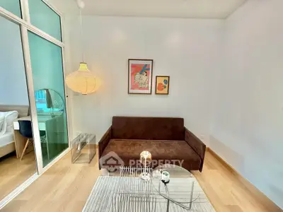 Modern living room with stylish decor and cozy ambiance