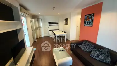 Modern living room with stylish decor and open layout