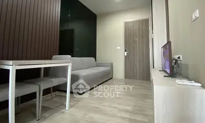 Modern living room with sleek furniture and minimalist design