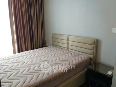 Cozy bedroom with modern design and comfortable mattress