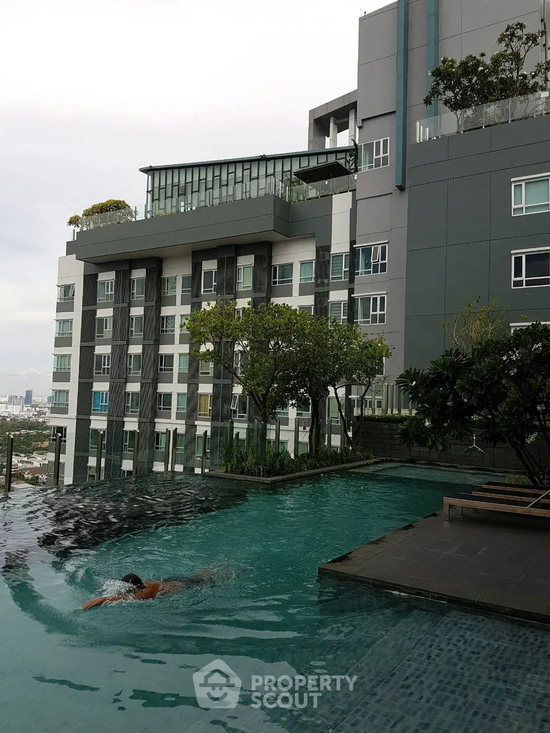 Luxurious rooftop pool with stunning city views and modern design.