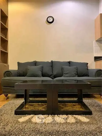 Stylish living room with elegant sofa and modern coffee table
