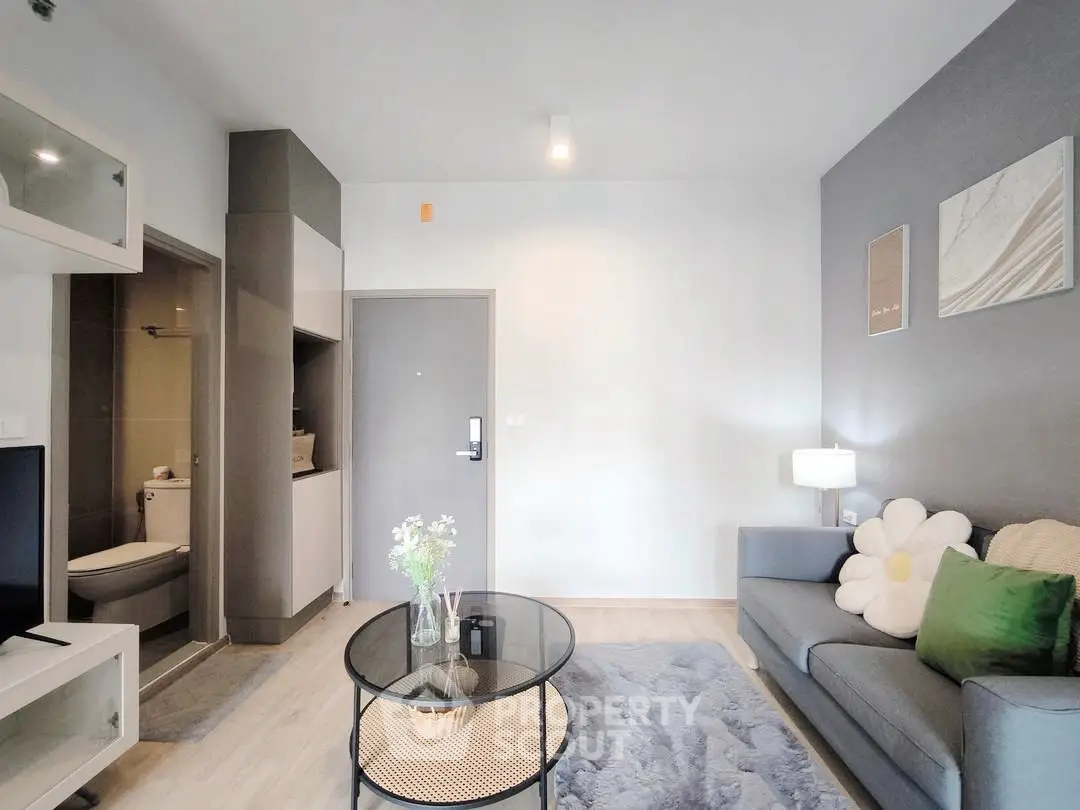 Modern living room with stylish decor and cozy atmosphere