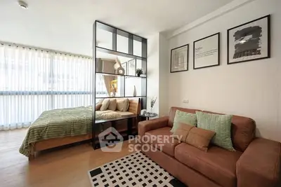 Modern studio apartment with stylish decor and natural light