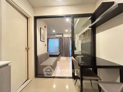 Modern apartment interior with open layout and stylish furnishings