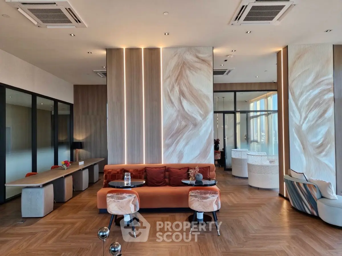 Luxurious modern living room with elegant decor and stylish furniture