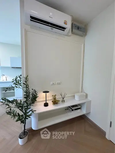 Modern interior with air conditioning and stylish decor in a contemporary living space.