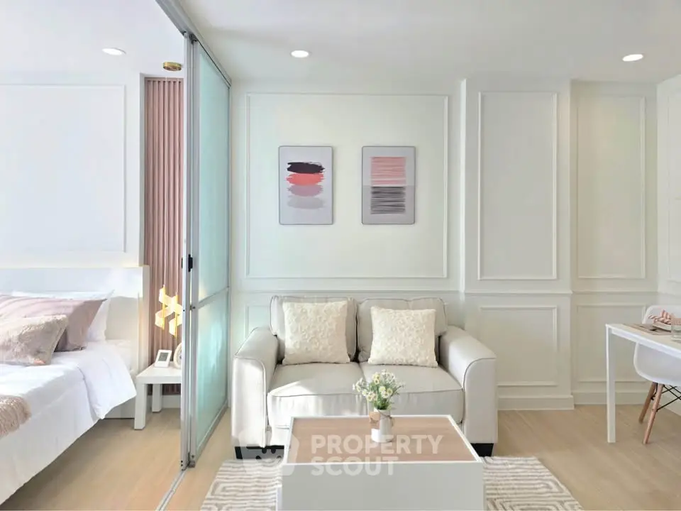 Modern studio apartment with elegant decor and cozy furnishings