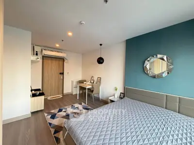 Modern bedroom with stylish decor and cozy ambiance