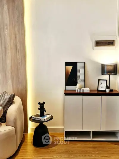 Modern living room with stylish decor and cozy ambiance