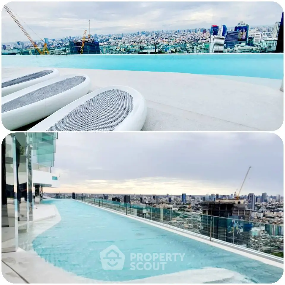 Stunning rooftop infinity pool with panoramic city views, perfect for luxury living.