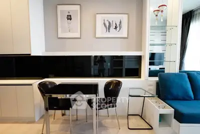 Modern living room with sleek furniture and stylish decor