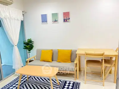 Charming living room with modern decor, cozy sofa, and dining area, perfect for relaxation and entertaining.