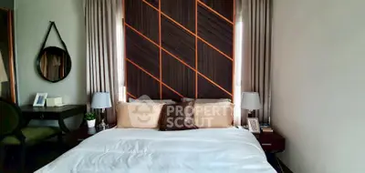 Elegant bedroom with modern decor and stylish headboard design