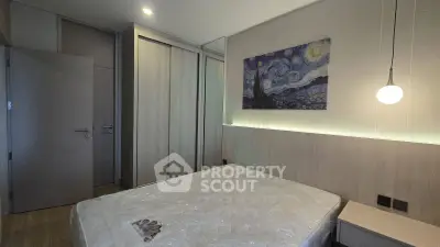 Modern bedroom with minimalist design and stylish lighting