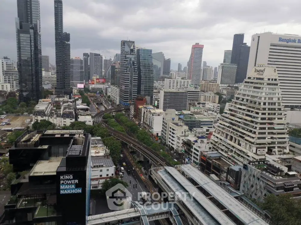 Stunning cityscape view showcasing modern skyscrapers and urban infrastructure in a bustling metropolis.