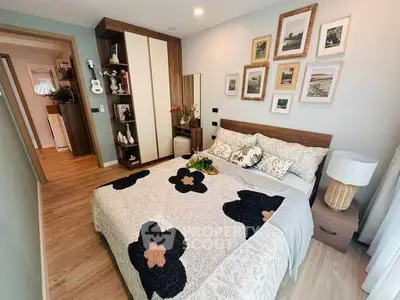 Charming bedroom with stylish decor and cozy atmosphere, perfect for relaxation.