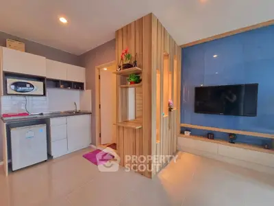 Modern kitchen with sleek design and integrated appliances