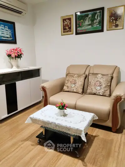 Cozy living room with elegant decor and comfortable seating