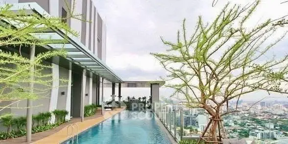 Luxurious rooftop pool with stunning city views and modern design.