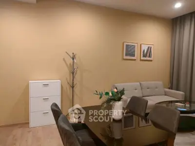 Modern living room with stylish furniture and elegant decor