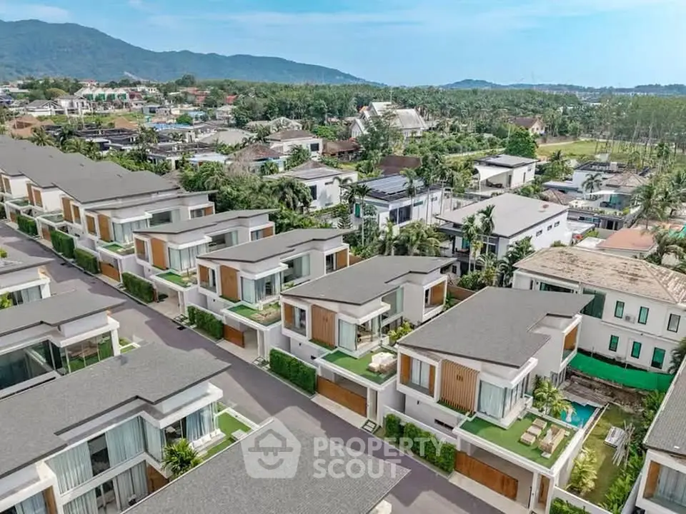 Luxurious modern villas with rooftop terraces in a scenic neighborhood