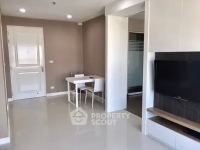 Modern apartment interior with sleek design and open layout
