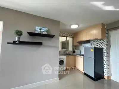 Modern kitchen with sleek appliances and stylish decor