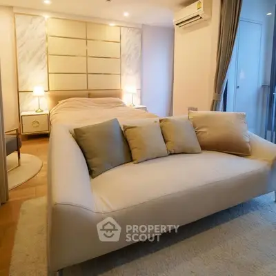 Luxurious bedroom with elegant decor and cozy ambiance