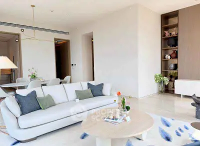 Spacious modern living room with elegant decor and natural light