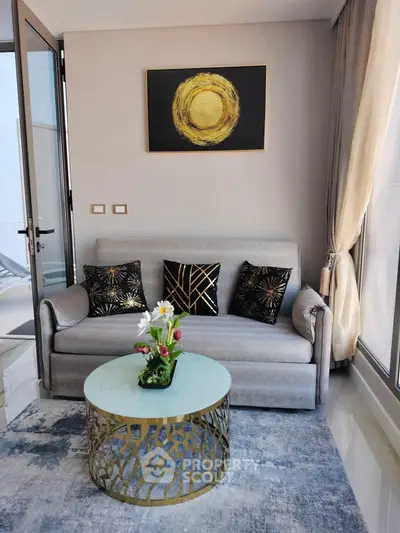 Stylish living room with modern decor and elegant furniture