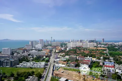 Stunning cityscape view showcasing urban skyline and coastal scenery, ideal for real estate investment.