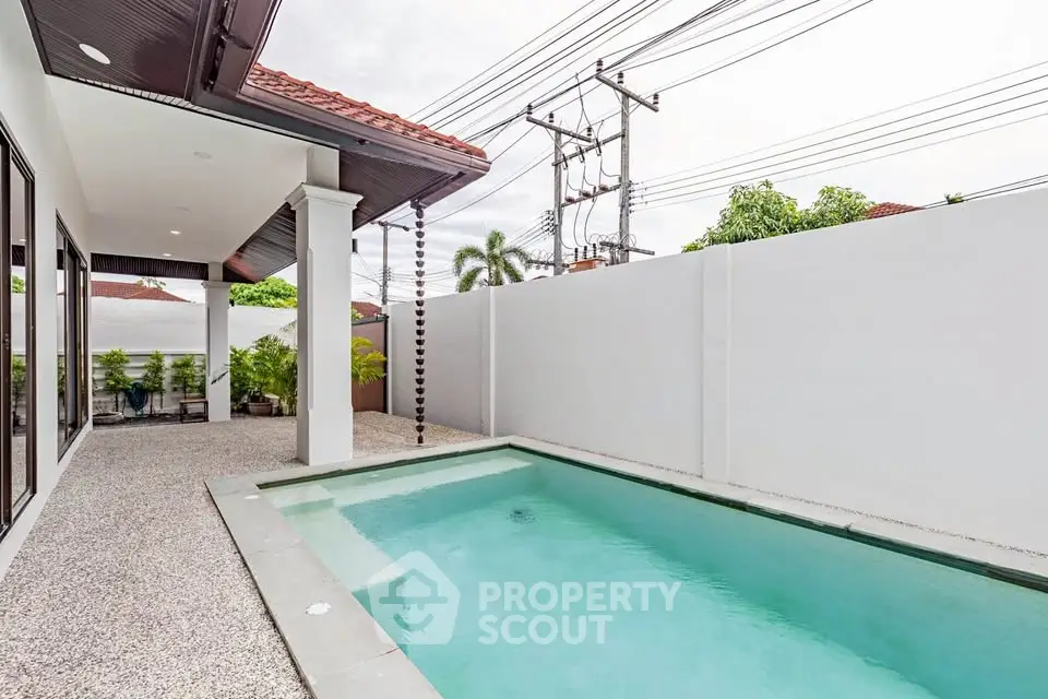 Modern villa with private pool and spacious outdoor area, perfect for relaxation and entertainment.