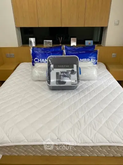 Luxurious bedroom setup with premium bedding and pillows for ultimate comfort.