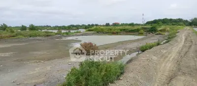Expansive land with natural water features, ideal for development or agriculture.