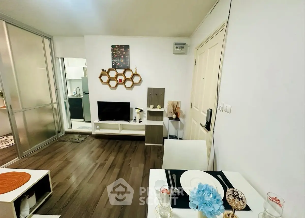 Modern living room with stylish decor and open layout