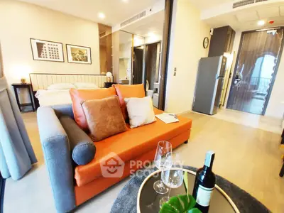 Modern studio apartment with stylish decor and cozy ambiance