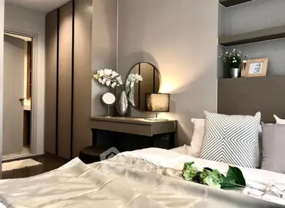 Luxurious bedroom with elegant decor and modern furnishings