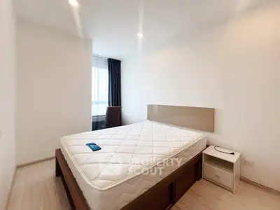 Modern bedroom with minimalist design and natural light
