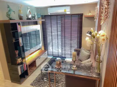 Stylish modern living room with elegant decor and natural light